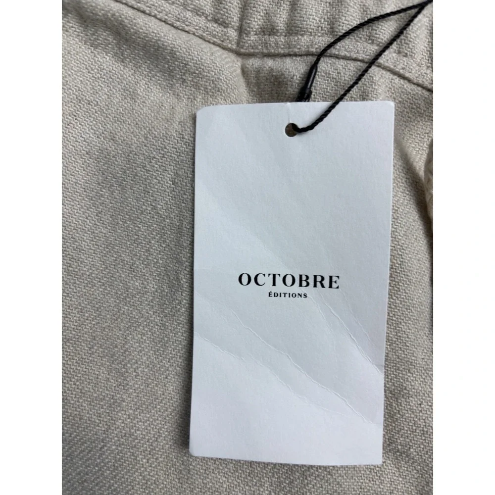 Octobre Éditions Men's Short Priam Naturel Shorts Men's Size 2xl Cotton Beige